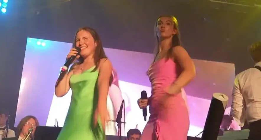 Performers on stage at the Welcome Ball, from our highlights edit